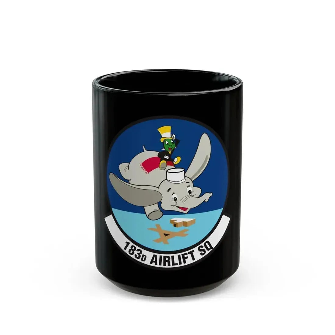 183 Airlift Squadron (U.S. Air Force) Black Coffee Mug 15oz - Go Mug Yourself