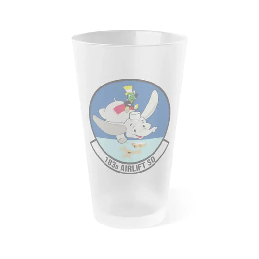 183 Airlift Squadron (U.S. Air Force) Frosted Pint Glass 16oz 16oz Frosted - Go Mug Yourself