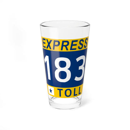 183 Express Lane free (Texas) (Road Sign) Pint Glass 16oz 16oz - Go Mug Yourself