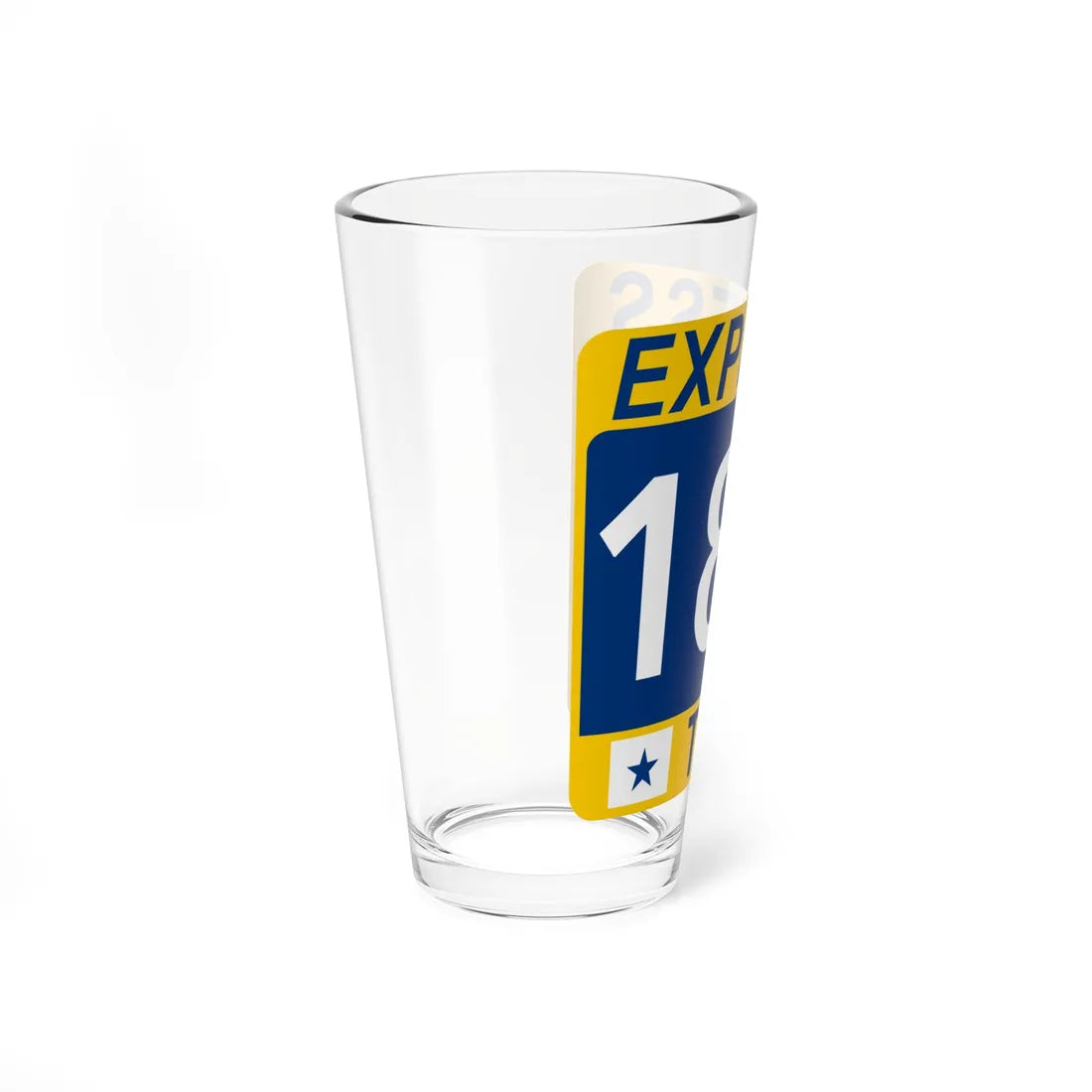 183 Express Lane free (Texas) (Road Sign) Pint Glass 16oz - Go Mug Yourself