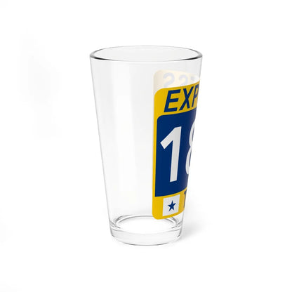 183 Express Lane free (Texas) (Road Sign) Pint Glass 16oz - Go Mug Yourself