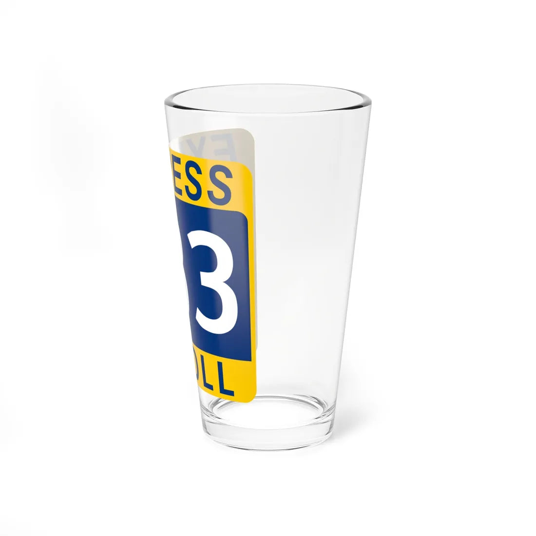 183 Express Lane free (Texas) (Road Sign) Pint Glass 16oz - Go Mug Yourself