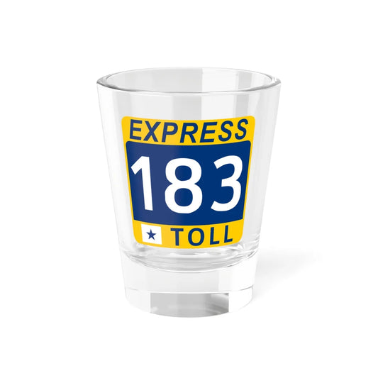 183 Express Lane free (Texas) (Road Sign) Shot Glass 1.5oz 1.5oz - Go Mug Yourself