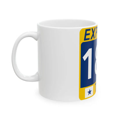183 Express Lane free (Texas) (Road Sign) White Coffee Mug - Go Mug Yourself