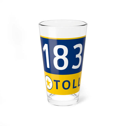 183 Toll Road free (Texas) (Road Sign) Pint Glass 16oz 16oz - Go Mug Yourself