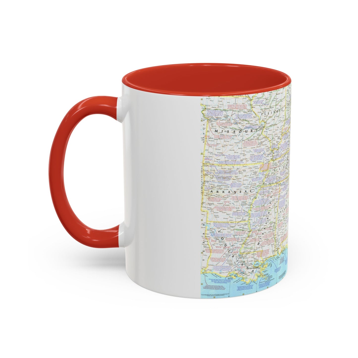 USA - Battlefields of the Civil War 1 (1961) (Map) Accent Coffee Mug