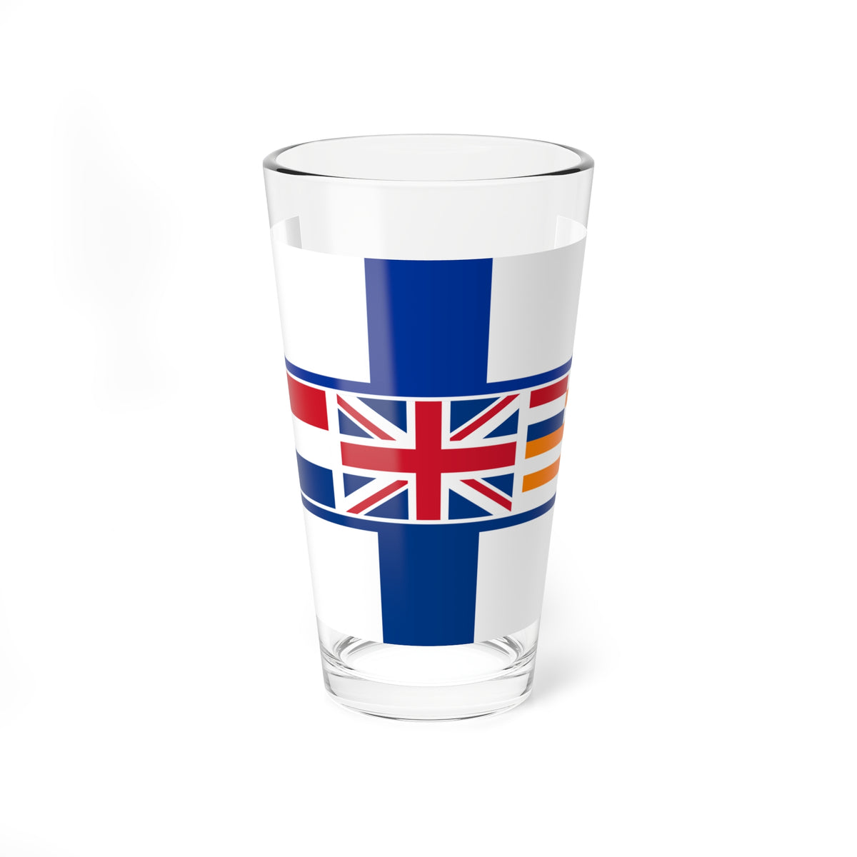 Komitee-ontwerp van Unievlag 1 (South Africa) Pint Glass 16oz