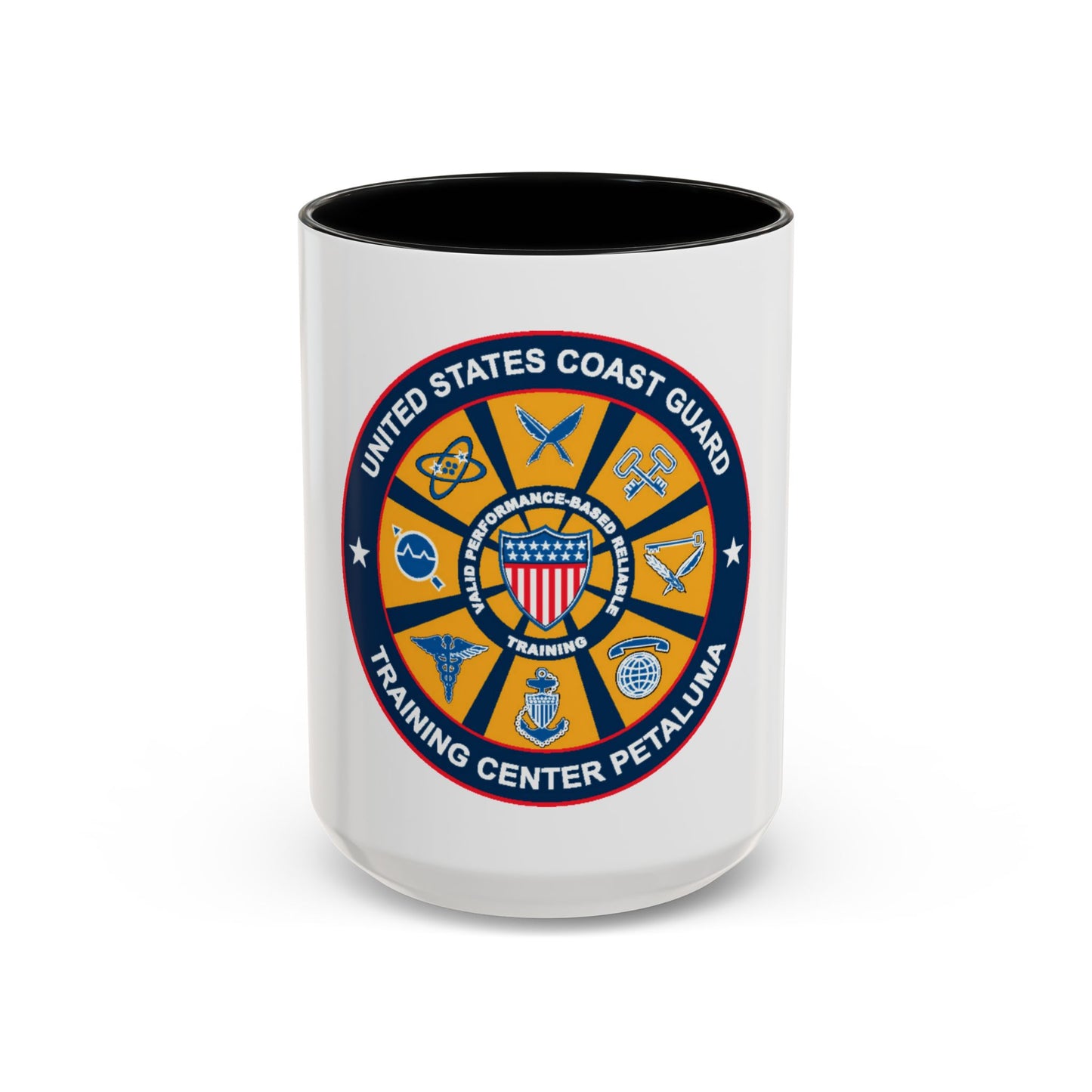 USCG Training Center Petaluma (U.S. Coast Guard) Accent Coffee Mug