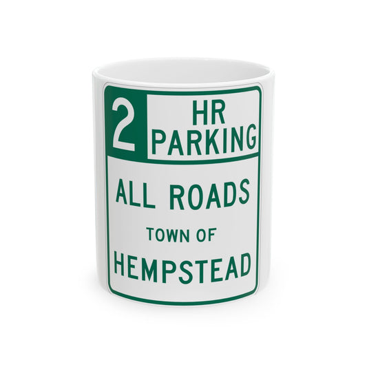 NYSDOT NYP2-8 (New York) (Road Sign) White Coffee Mug