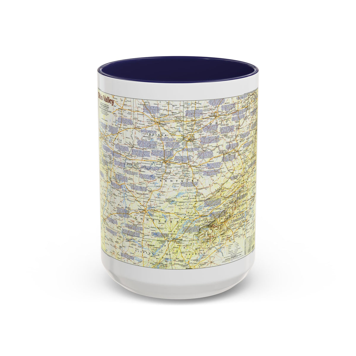 USA - Ohio Valley 1 (1985) (Map) Accent Coffee Mug
