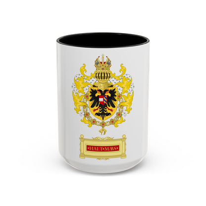 Ornamented Coat of Arms of Maximilian I, Holy Roman Emperor - Accent Coffee Mug