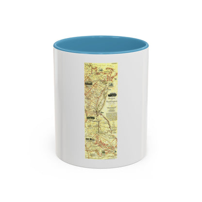 USA - Boston to Washington (1830) (Map) Accent Coffee Mug