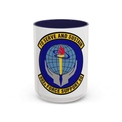 802d Force Support Squadron (U.S. Air Force) Accent Coffee Mug