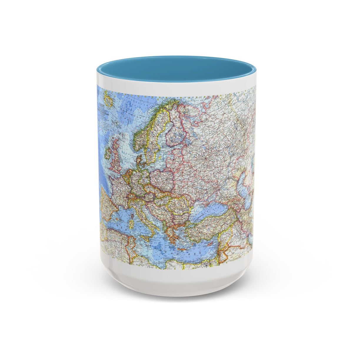 Europe (1962) (Map) Accent Coffee Mug