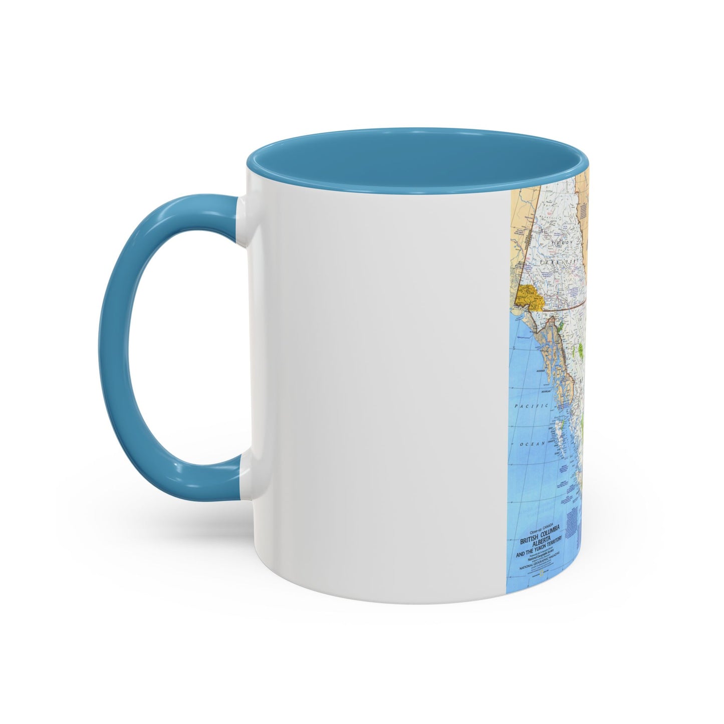 Canada - British Columbia, Alberta & Yukon (1978) (Map) Accent Coffee Mug