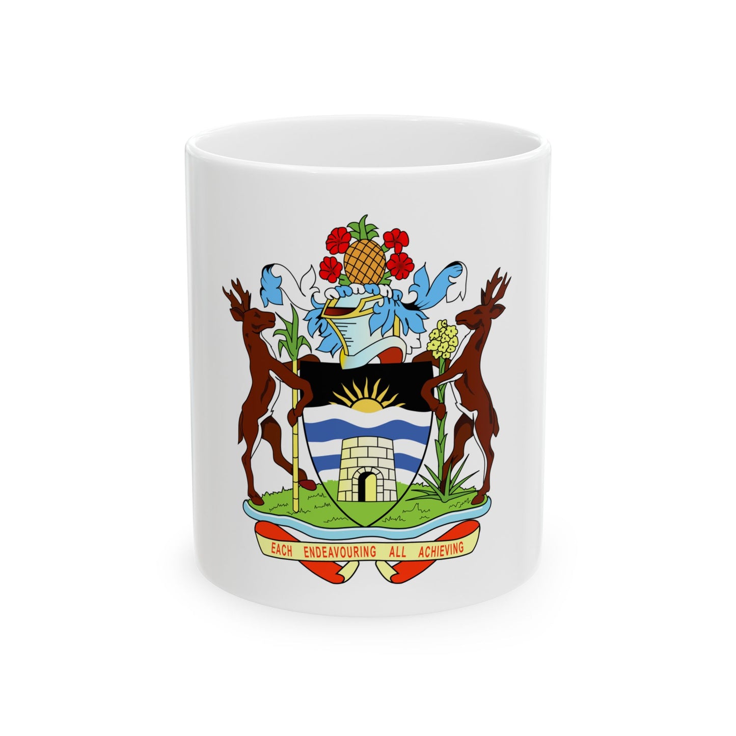 Coat of arms of Antigua and Barbuda - White Coffee Mug