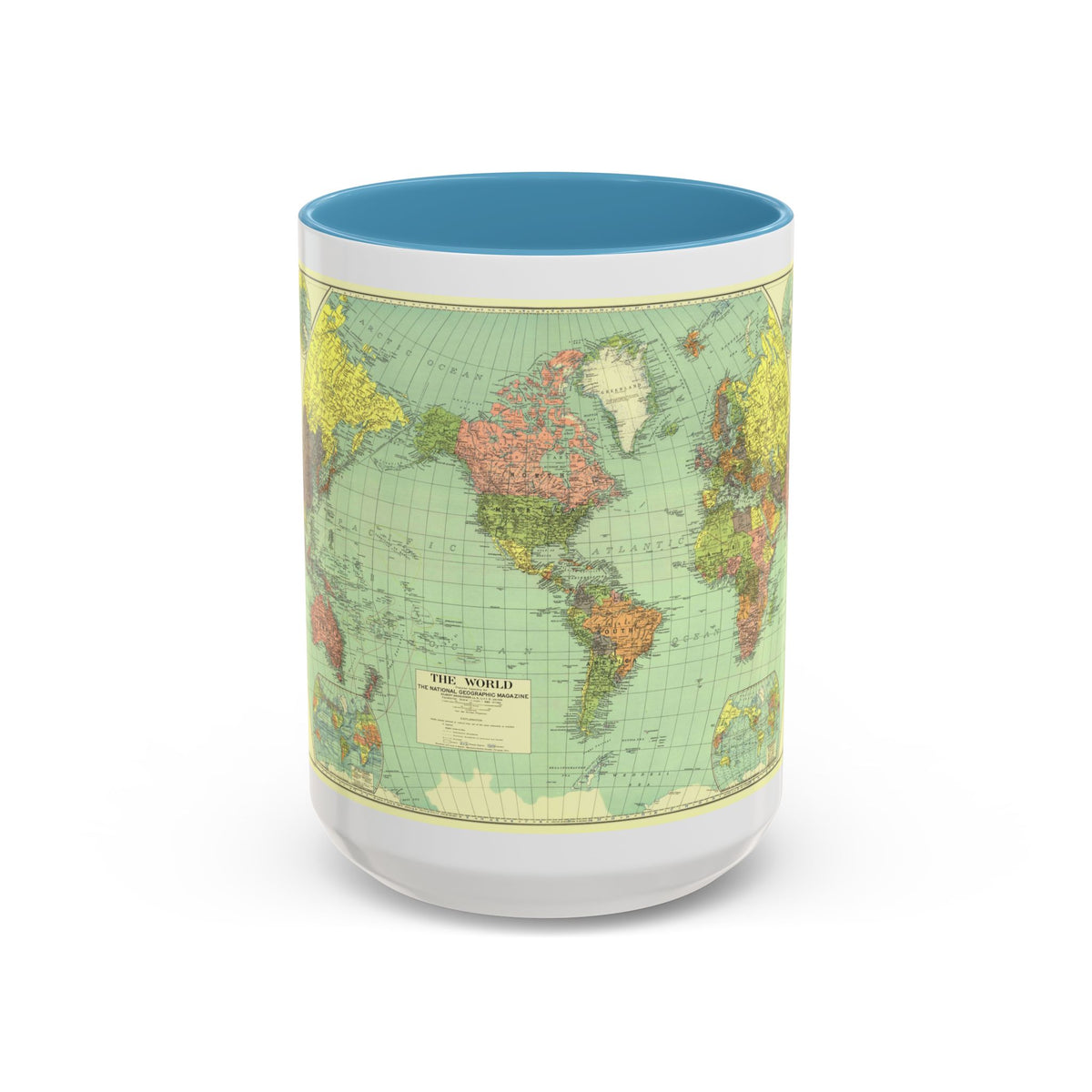World Map (1932) (Map) Accent Coffee Mug