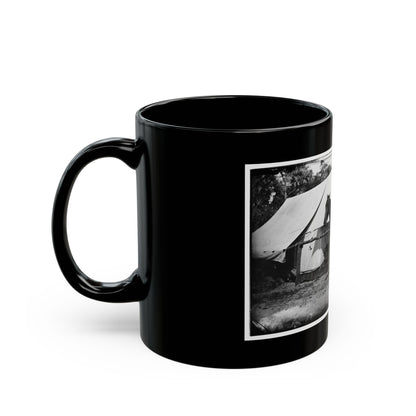 Morris Island, South Carolina. General Quincy A. Gillmore In Front Of His Tent (U.S. Civil War) Black Coffee Mug