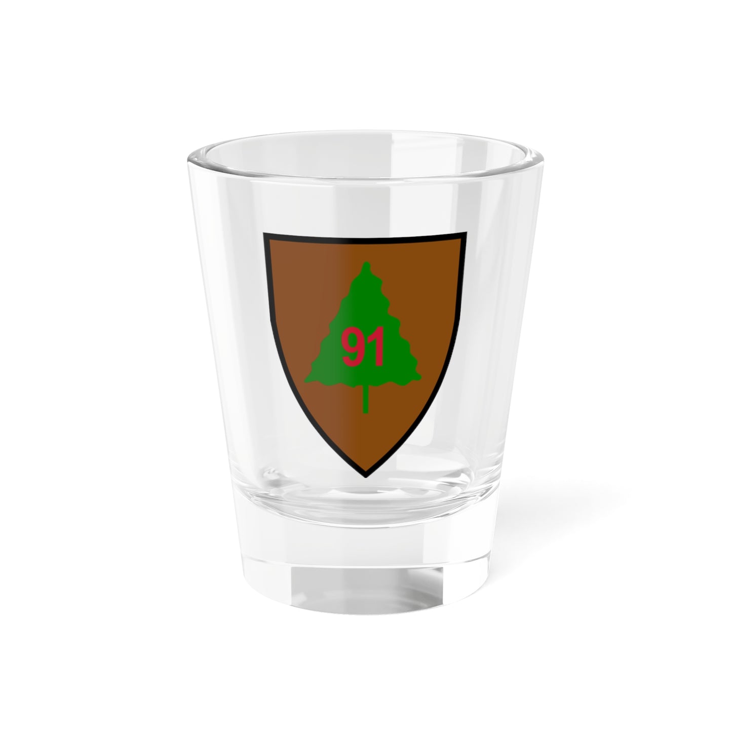 Verre à liqueur de la 91e division d'infanterie américaine (armée américaine) 1,5 oz