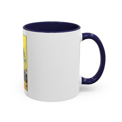 The 7 of Swords (Tarot Card) Accent Coffee Mug