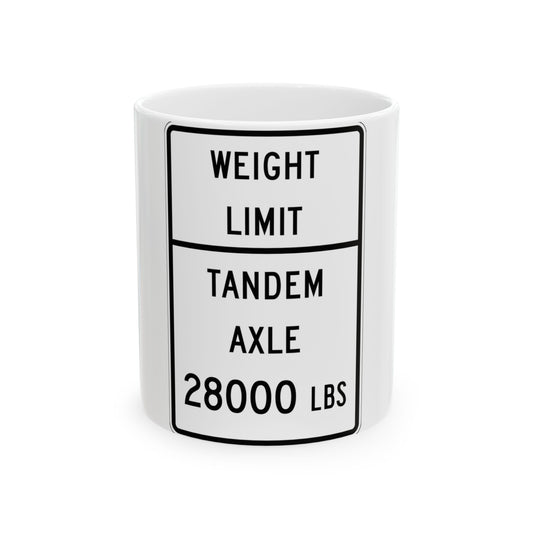 Texas MUTCD R12-2cT template (Texas) (Road Sign) White Coffee Mug