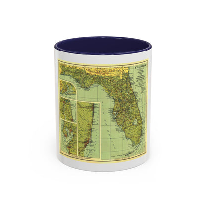 USA - Florida (1930) (Map) Accent Coffee Mug