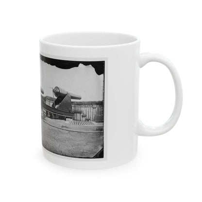 Alexandria, Virginia (Vicinity). 200 Pdr. Parrott Rifle Gun In Battery Rodgers (U.S. Civil War) White Coffee Mug