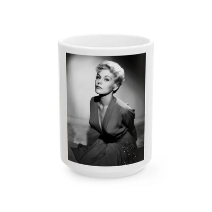 Kim Novak #287 (Vintage Female Icon) White Coffee Mug-15oz-Go Mug Yourself