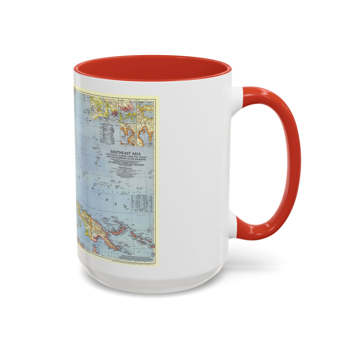 Pacific Islands - Southeast Asia (1944) (Map) Accent Coffee Mug