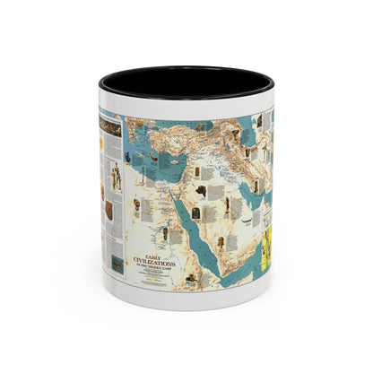 Middle East - Early Civilizations (1978) (Map) Accent Coffee Mug