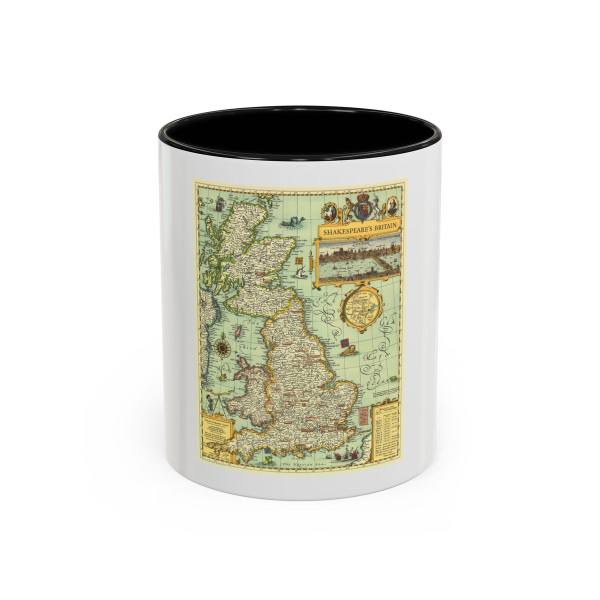 Great Britain - Shakespeare's (1964) (Map) Accent Coffee Mug