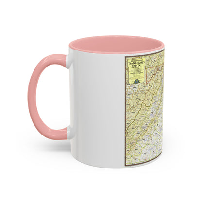 USA - Round About the Nation's Capital (1956) (Map) Accent Coffee Mug