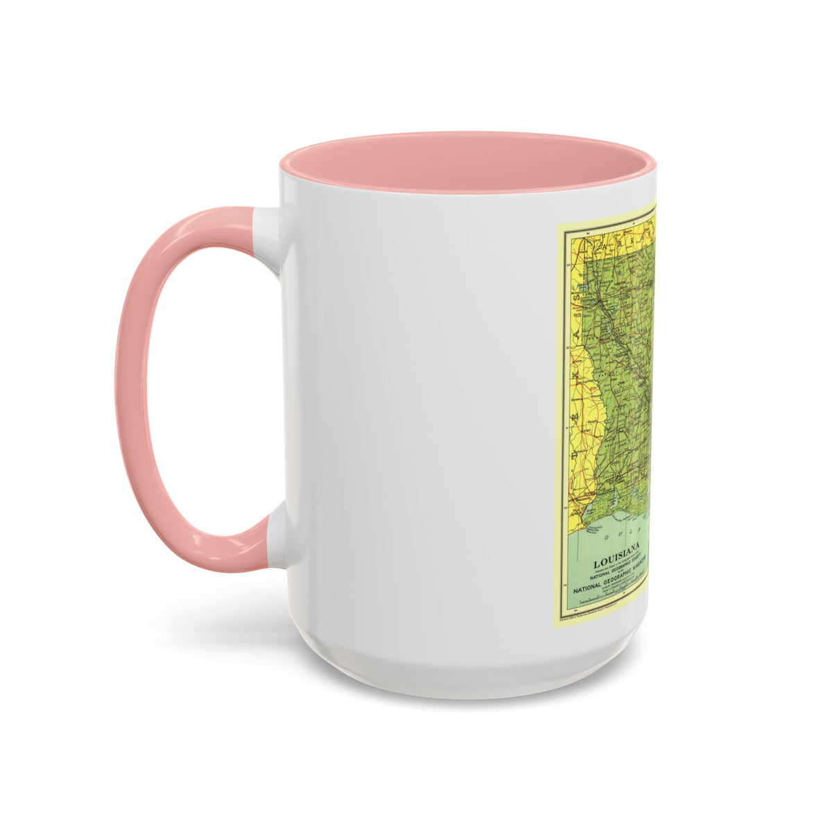 USA - Louisiana (1930) (Map) Accent Coffee Mug