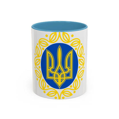 Coat of arms of Ukrainian People's Republic - Accent Coffee Mug
