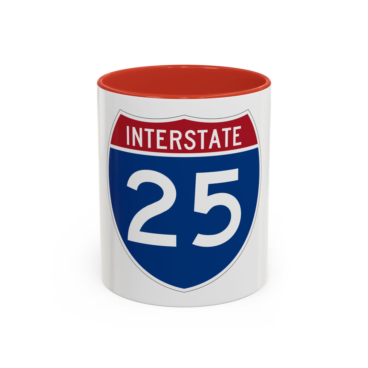Interstate 25 (U.S. Highways) Accent Coffee Mug