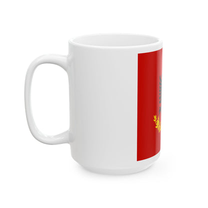 Flag variation of the Albanian Royal Army - White Coffee Mug-Go Mug Yourself