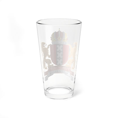 Wapen van Amsterdam (Netherlands) (Coat of Arms) Pint Glass 16oz
