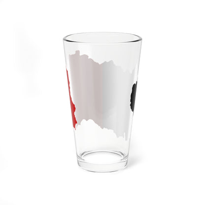 Flag map of Aosta Valley (Italy) Pint Glass 16oz