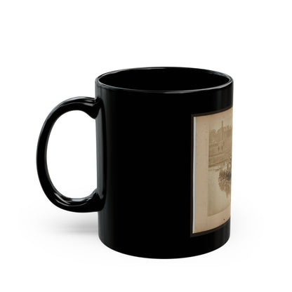 Raft Of Blanket Boats Ferrying Field Artillery And Men Over Potomac River (U.S. Civil War) Black Coffee Mug