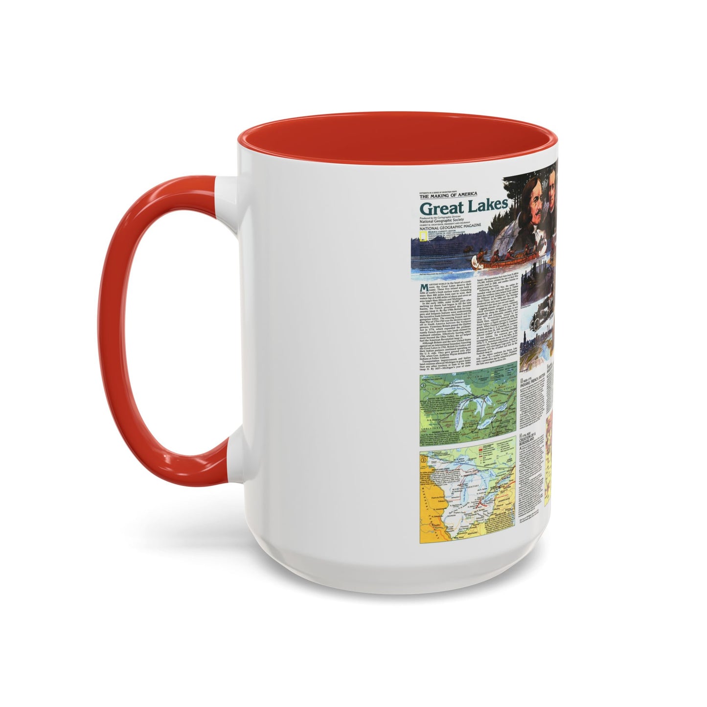 Canada - The Great Lakes 2 (1987) (Map) Accent Coffee Mug