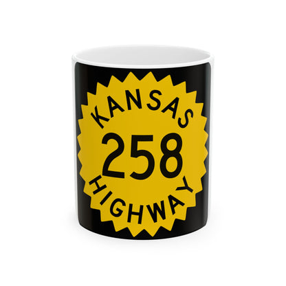 K-258 1948 (Kansas) (Road Sign) White Coffee Mug