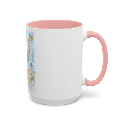 Japan and Korea (1960) (Map) Accent Coffee Mug