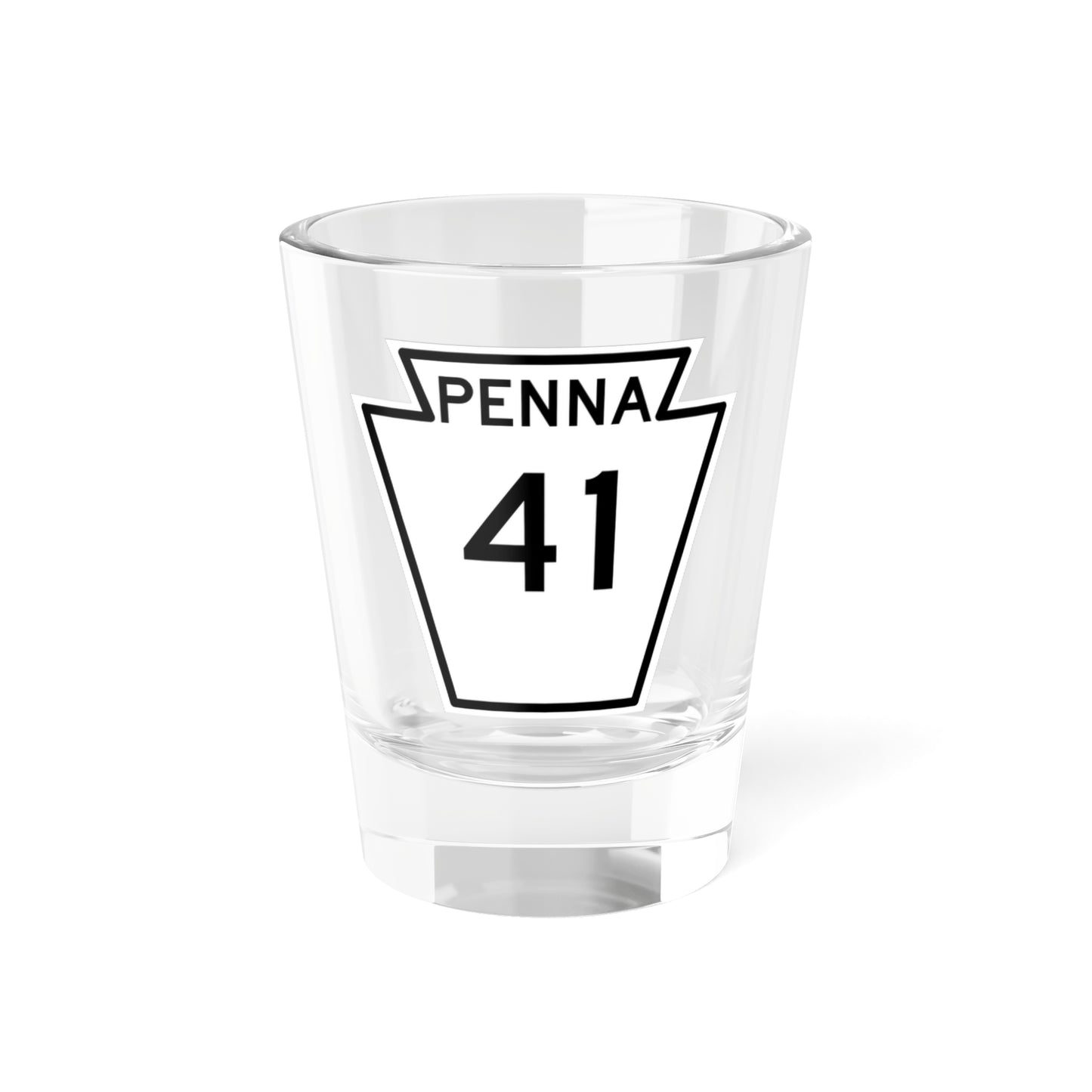 PA-41 1948 (Pennsylvania) (Road Sign) Shot Glass 1.5oz