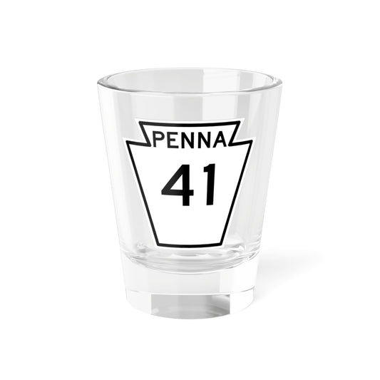 PA-41 1948 (Pennsylvania) (Road Sign) Shot Glass 1.5oz