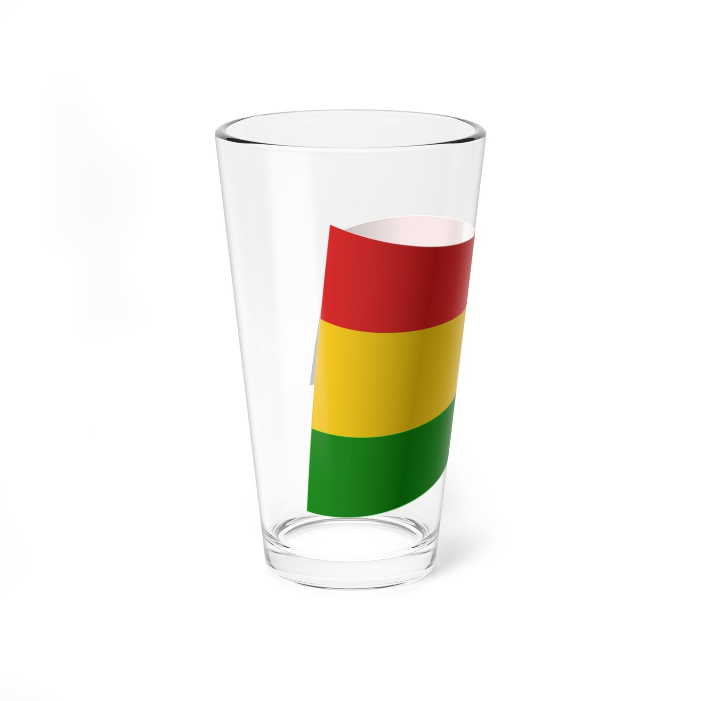 Bolivia Flag - iconic waving (Bolivia) Pint Glass 16oz