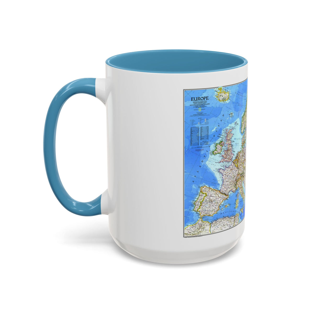 Europe (1983) (Map) Accent Coffee Mug