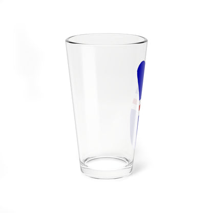 Howland Island flag map local (United States) Pint Glass 16oz