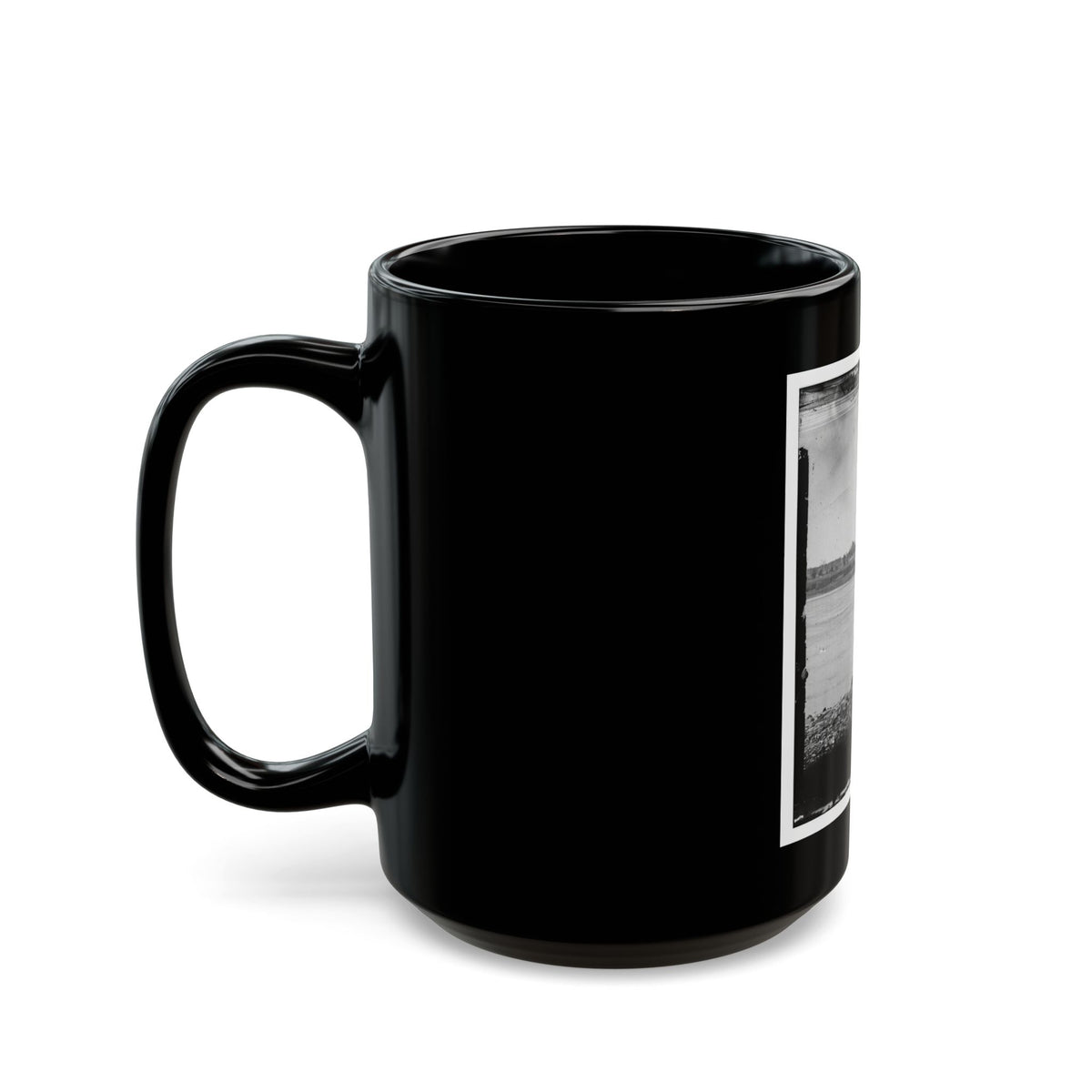 Port Royal Island, S.C. Coosaw Ferry; Battleground Of January 1, 1862, In The Distance (U.S. Civil War) Black Coffee Mug