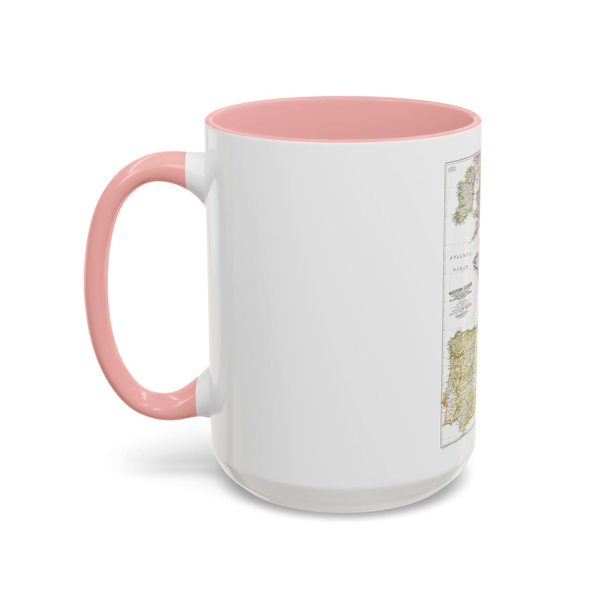 Europe, Western (1950) (Map) Accent Coffee Mug