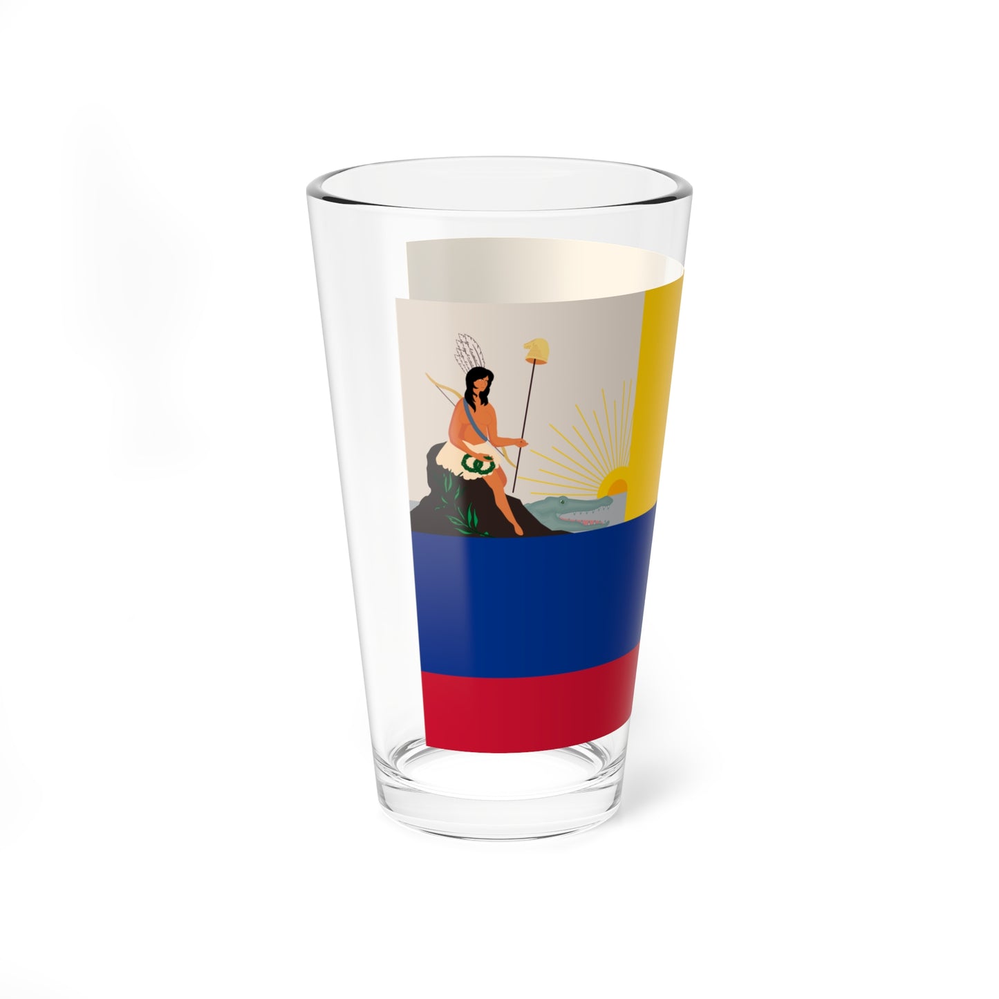 Flag of the First Republic of Venezuela version 1 (Venezuela) Pint Glass 16oz